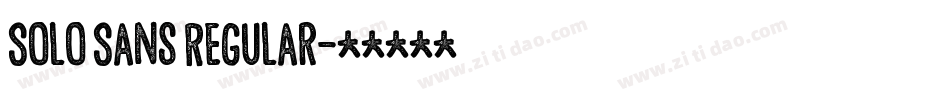 Solo Sans Regular字体转换